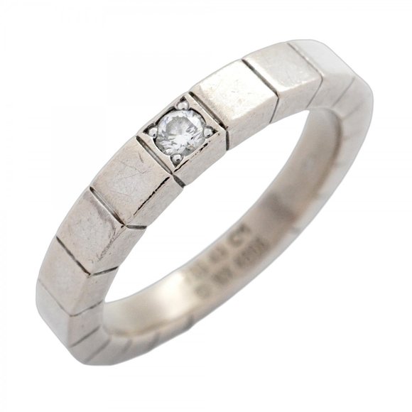 CARTIER 18k Silver Diamond Lanier Ring #49 - Picture 1 of 9